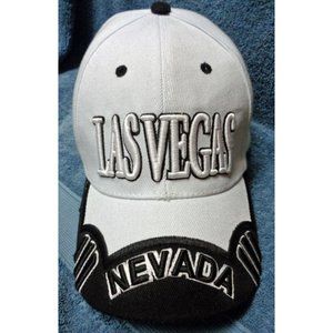 White and Black Las Vegas Nevada Hat